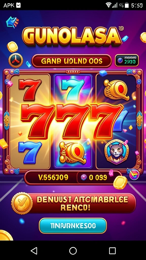 Tampilan mesin slot yang penuh warna dan efek suara yang memukau.