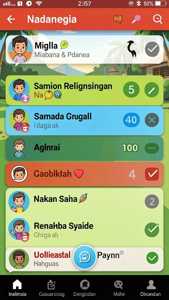 Berbagai permainan judi online tersedia.