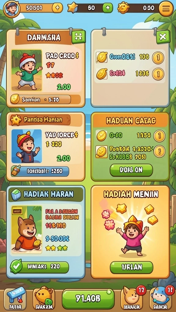 Fitur kompetisi antar pemain yang seru.