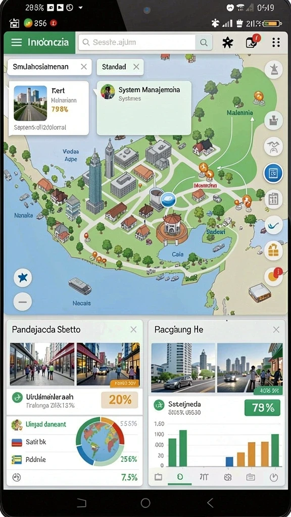Tampilan antarmuka GAMING yang menarik.