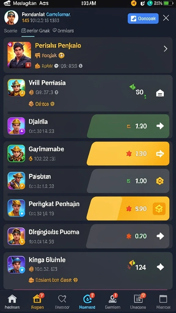 Fitur turnamen bulanan yang seru dan kompetitif.