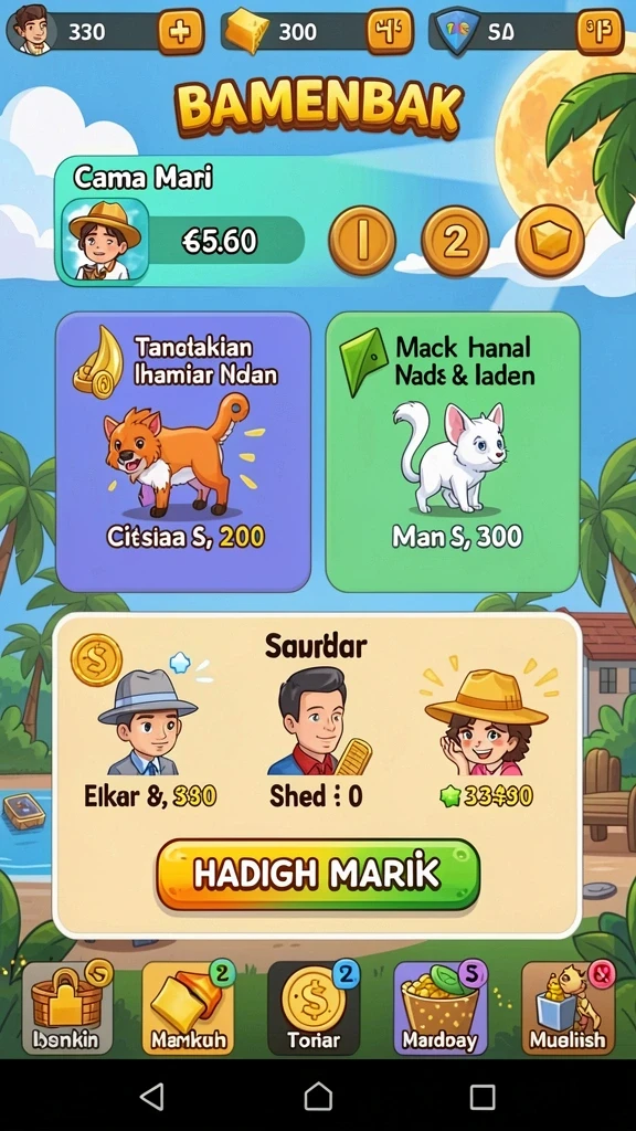 Tangkapan layar menampilkan mode multiplayer yang penuh dengan pemain.