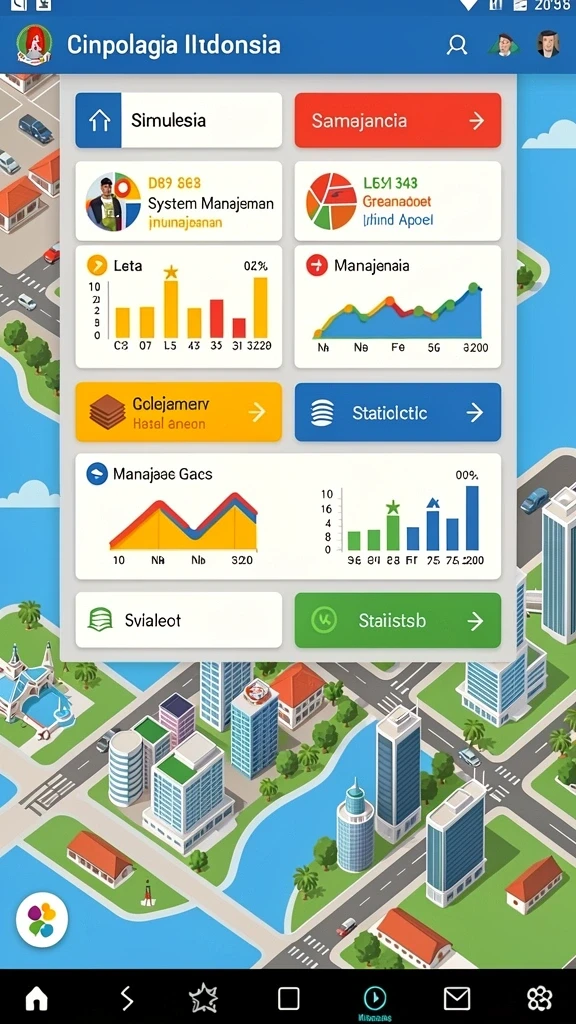 Screenshot aplikasi JUTA7 menampilkan antarmuka pengguna yang menarik.