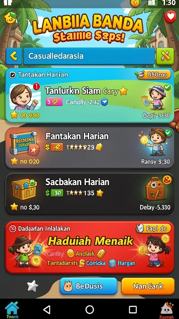 Pemain berinteraksi dengan objek di lingkungan yang menakutkan.