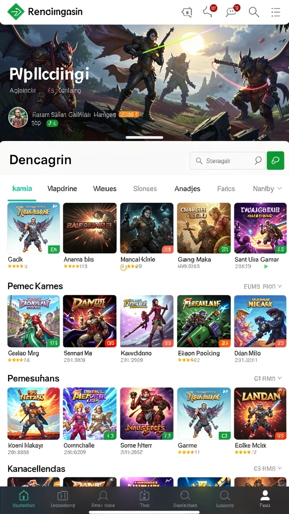 Tampilan karakter yang unik dan beragam.
