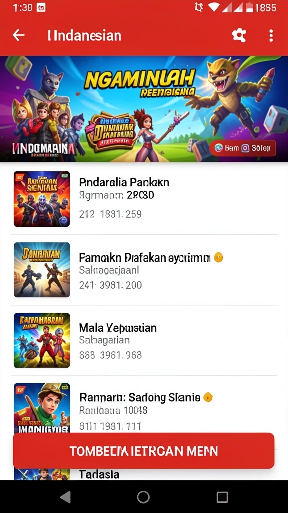 Tampilan antarmuka MEGAHOKI yang menarik dan mudah digunakan.