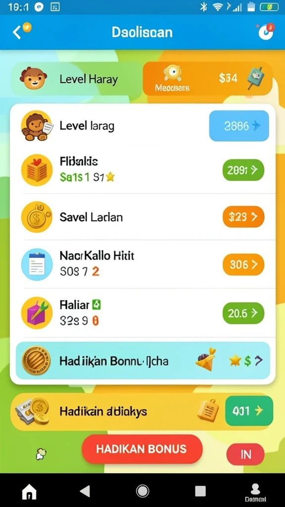 Level tantangan yang seru dan penuh kejutan.