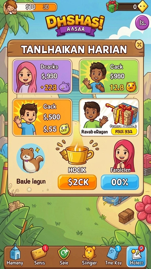 Screenshot memperlihatkan fitur bonus yang menggembirakan.