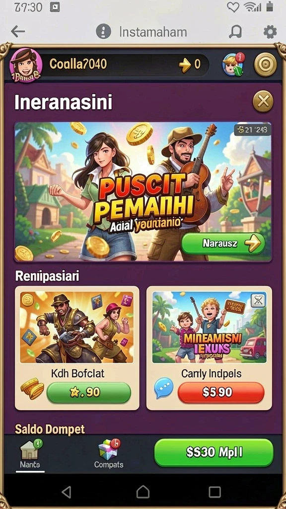 Karakter unik yang dapat Anda pilih dan kembangkan.