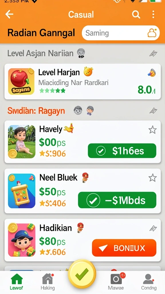 Screenshot menampilkan petualangan di level pertama dengan grafis cerah.