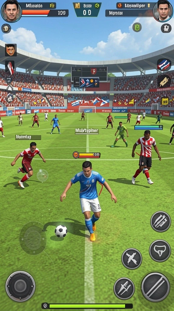 Fitur multiplayer yang memungkinkan pemain bersaing.